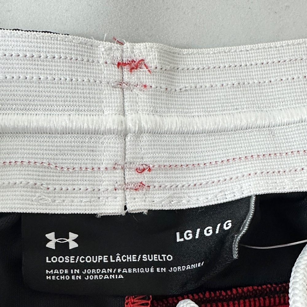 Under Armour Men's Red and Black Athletic Shorts - Picture 3 of 6